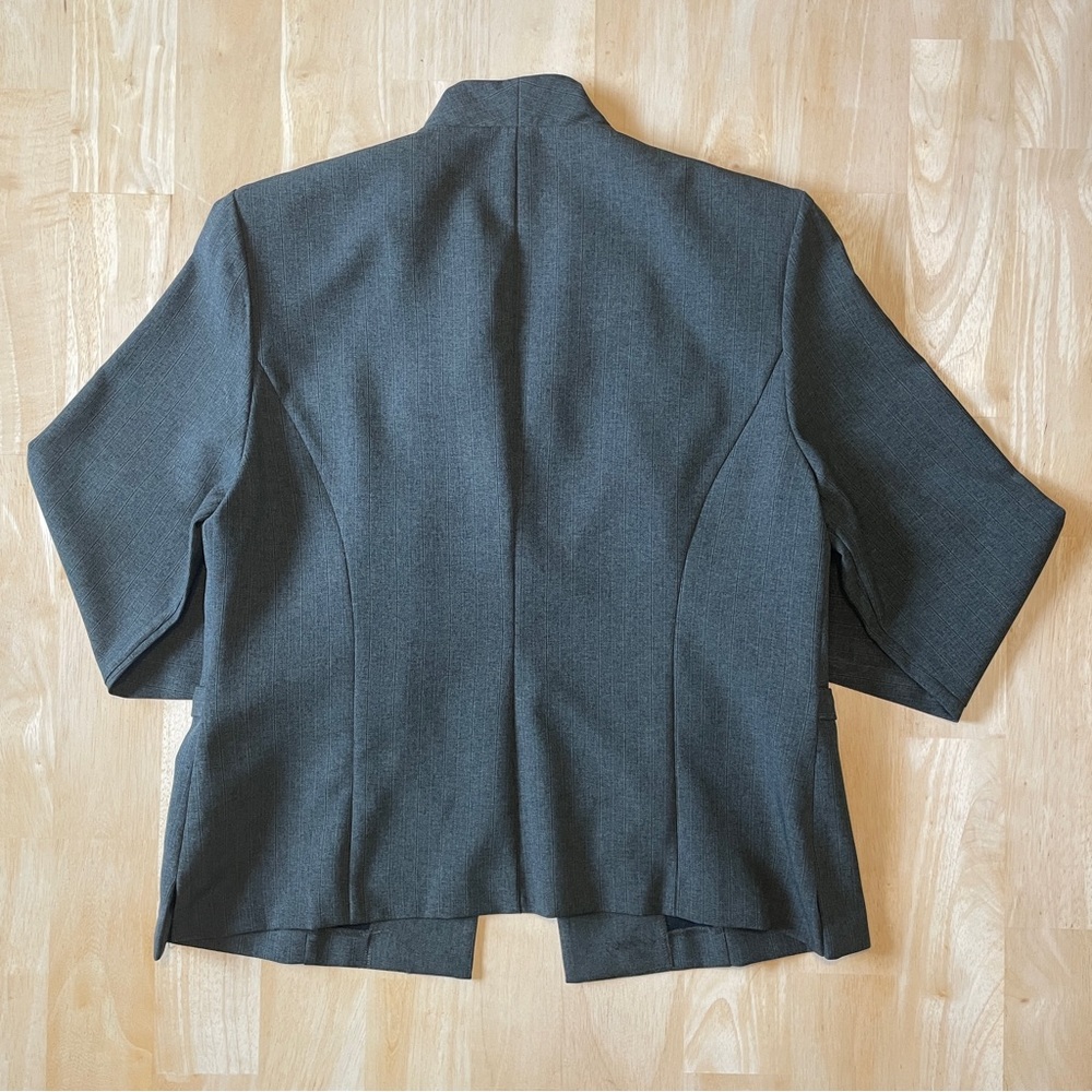 Vintage Perceptions Pinstriped Open Front Suit Ja… - image 4